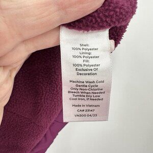 puffer vest jacket quilted pink magenta MEDIUM sleeveless outdoor